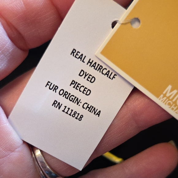 Michael Kors NWT Animal Print Calf Hair Satchel w/Black Leather Trim - Picture 3 of 12